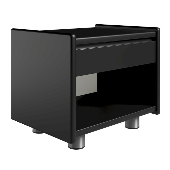 Kaagaard Sengebord 215037 50x37 Sort, Metal ben
