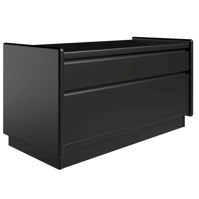 Kaagaard Sengebord 228047 80×47 Sort, sokkel