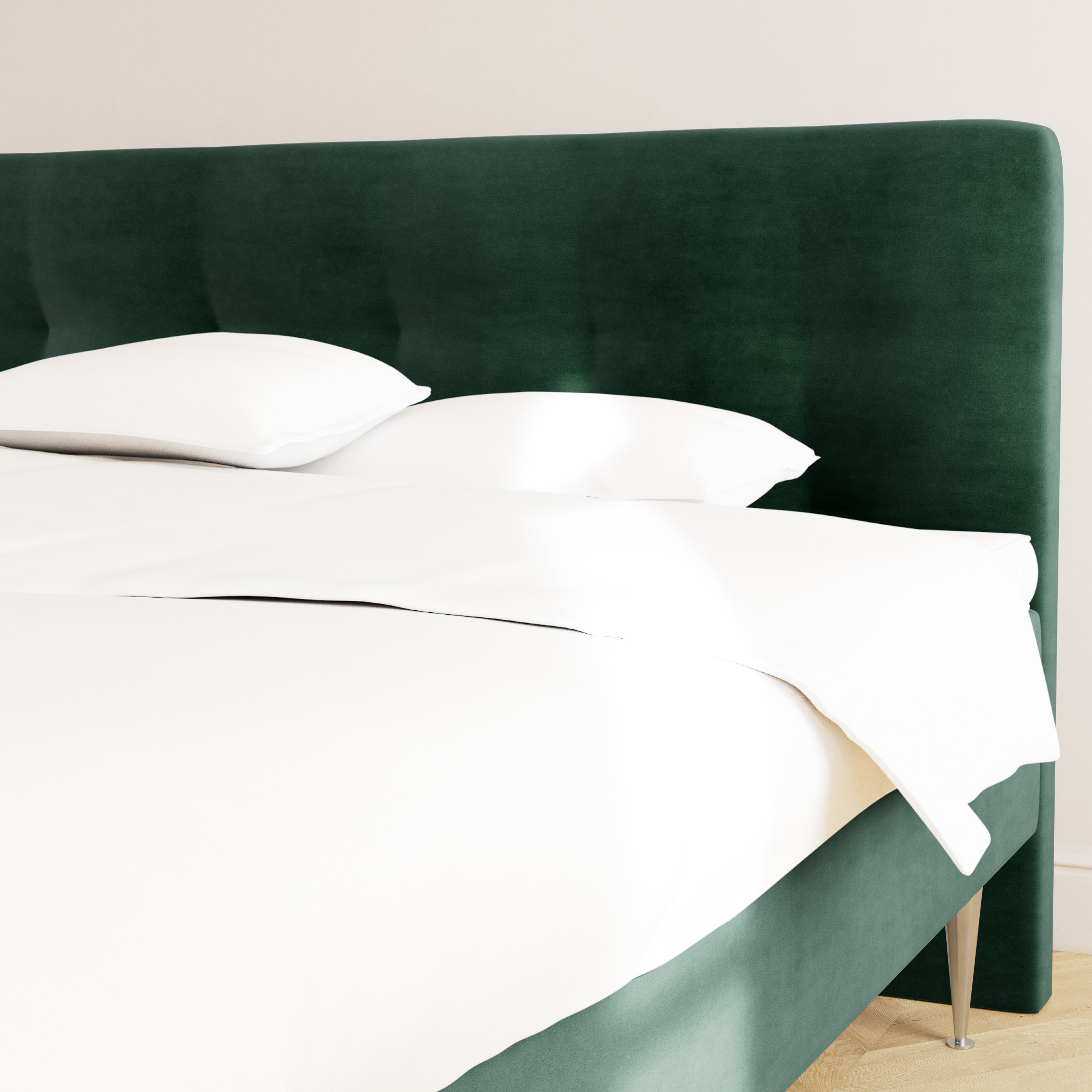 Gavl 120x108 Trenset Velour Grøn